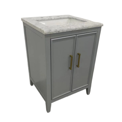 Solid Wood + MDF Modern bathroom basin vanity 24 inch with Single Under Sink
